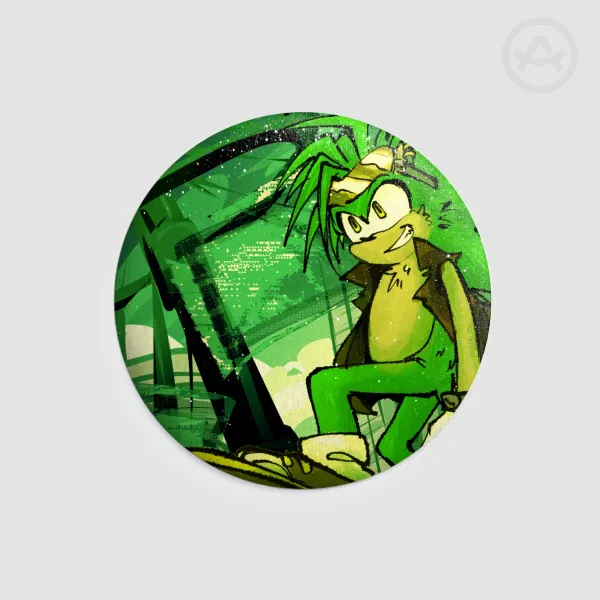 Manic the Hedgehog - Round Badge - [SONIC]
