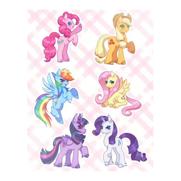 The Mane Six Sticker sheet