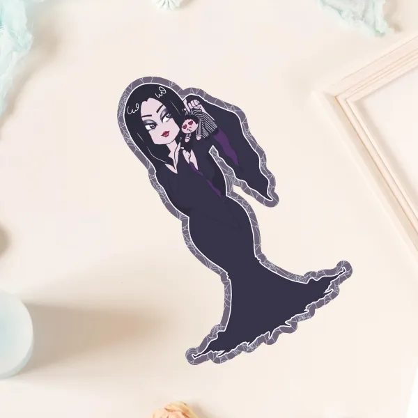 Morticia and Gomez Sticker