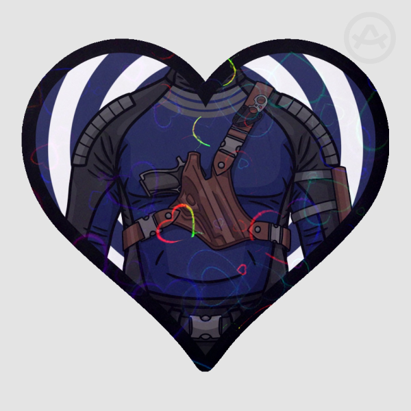 Bullseye Heart Sticker