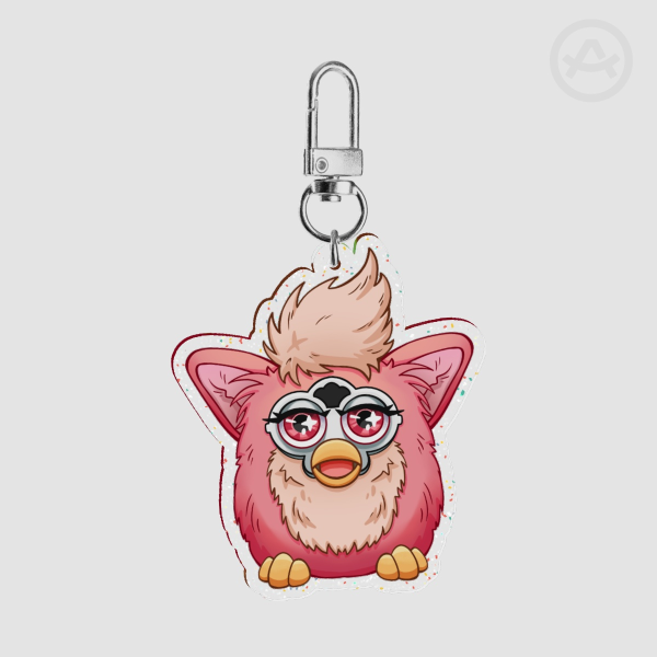Furby Glitter Acrylic Keychains