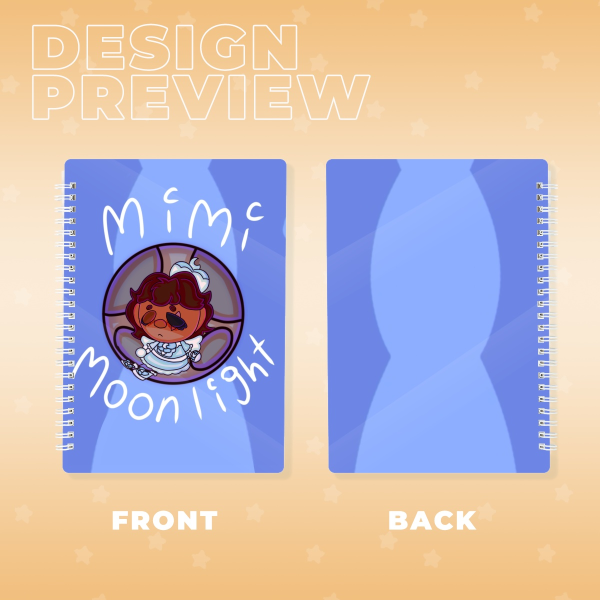 Mimi Moonlight PVC Double-side Spiral Notebook