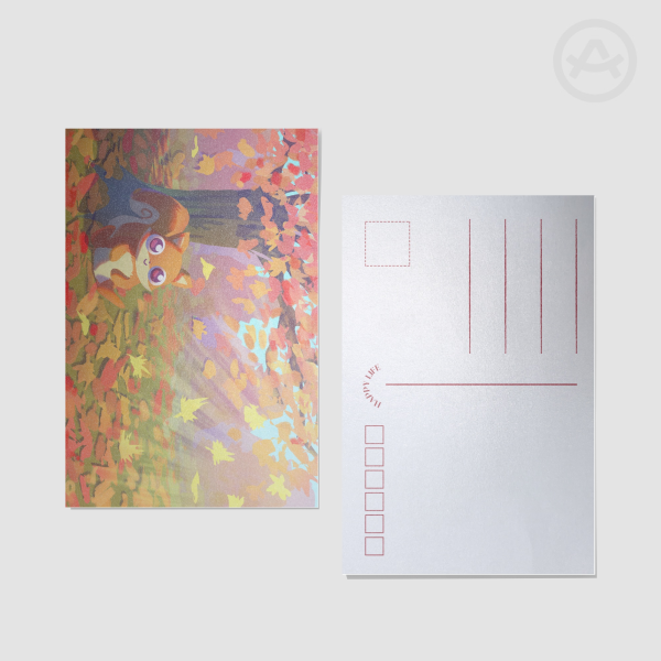 Autumn Time Pearl Paper Postcard