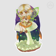 Mushroom Fairy ring Die Cut Sticker