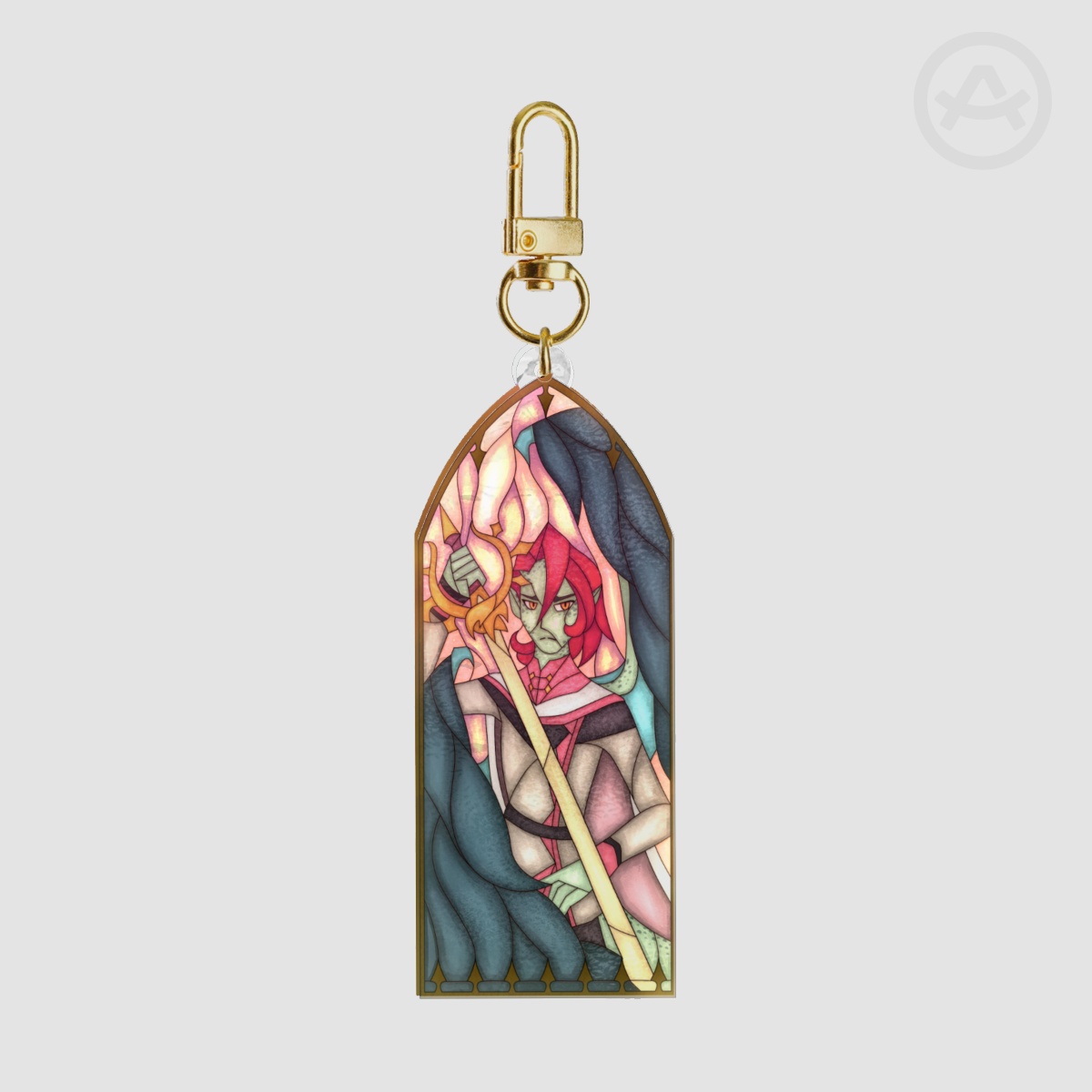 Aegios - Stained Glass || OC || Ripple Acrylic Keychains