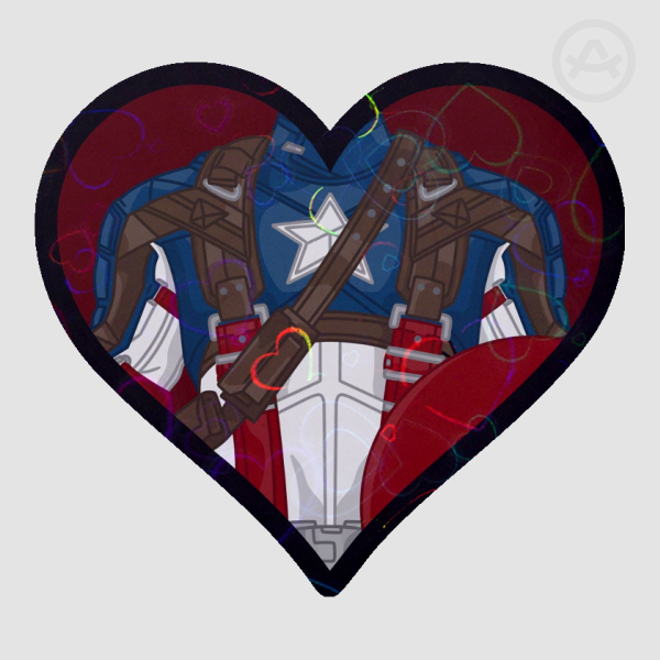 The Captain Heart Sticker