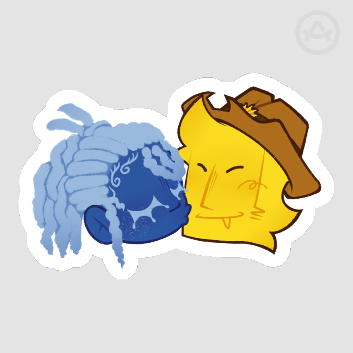 Blellow Kiss Sticker
