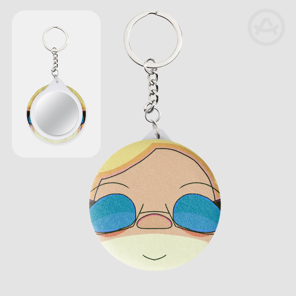 Lily Stargazer Plush Badge Mirror Keychain