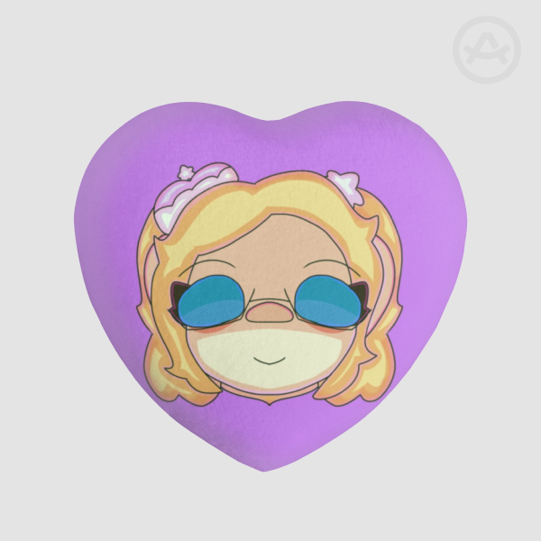 Lily Stargazer Heart Shape Plush Badge