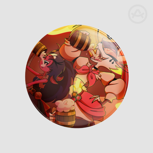 Sallie May and Beelzebub π΄ββ οΈπ»| Helluva Boss | Button Pin by Potainasor