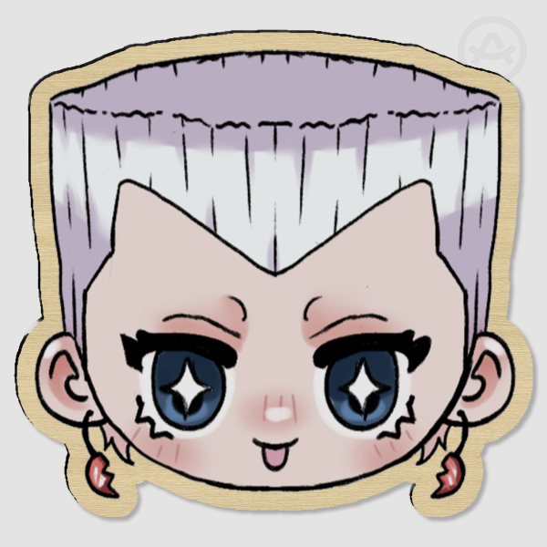 JJBA Polnareff Wood Pin