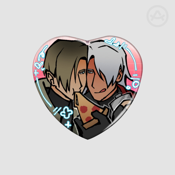 Danteleon Heart Shape Holographic Badges