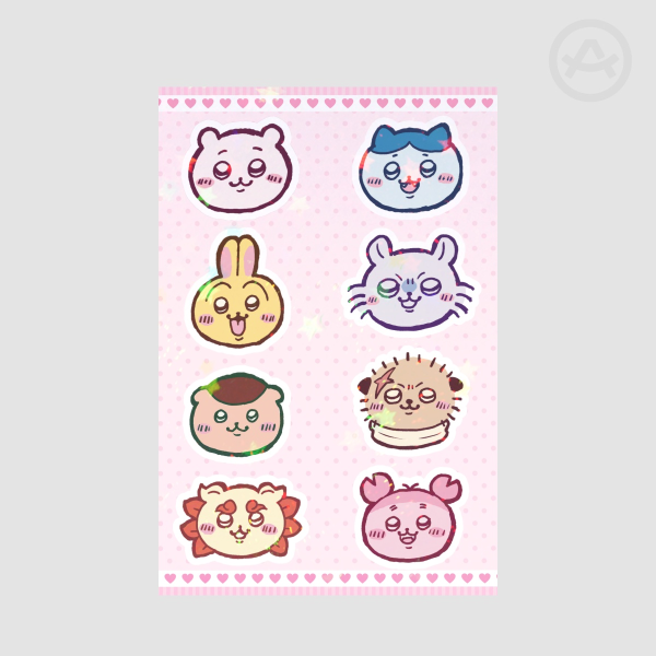 Chiikawa and Friends Coated Paper Stickers Sheet