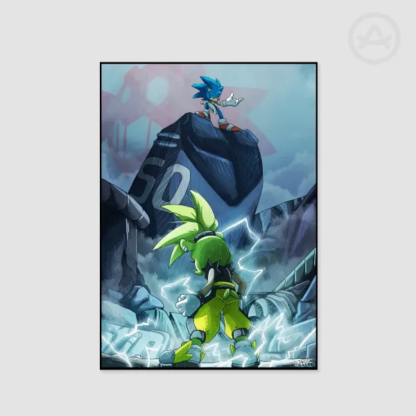 Surge the Tenrec VS Sonic the Hedgehog IDW Poster