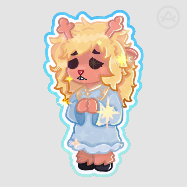 Noelle Sticker [deltarune] Die Cut Sticker holo stars