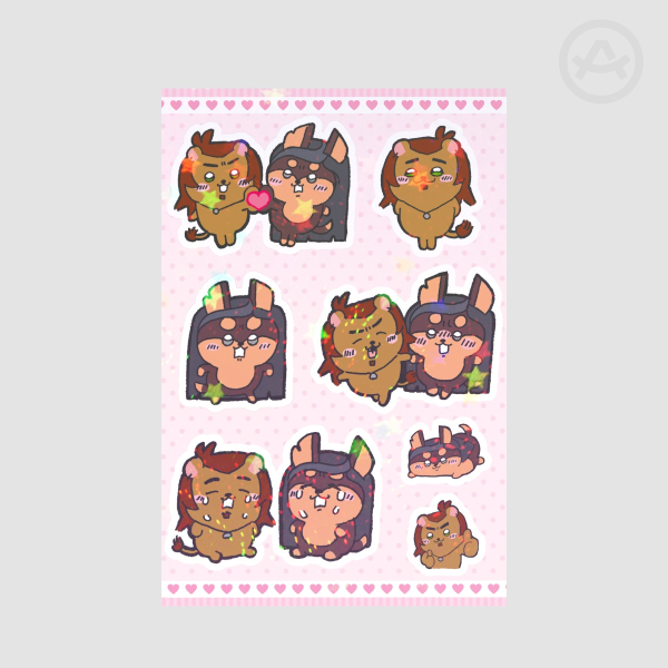TDI Small and Cute Aleheather Coated Paper Stickers Sheet