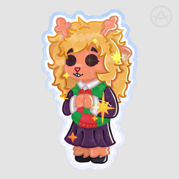 Noelle Sticker [deltarune] Die Cut Sticker holo stars
