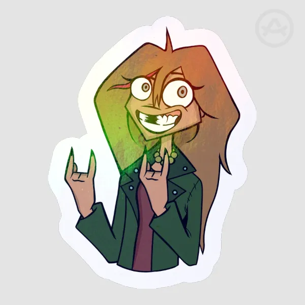 Roxanne(Metal family OC) just like my father die cut sticker