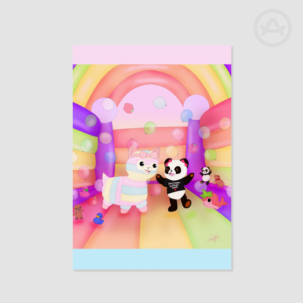 Rainbow Bounce! Art Print!
