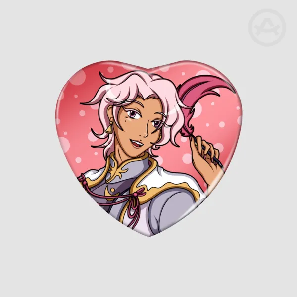 Eiland Heart Shape Holographic Badges