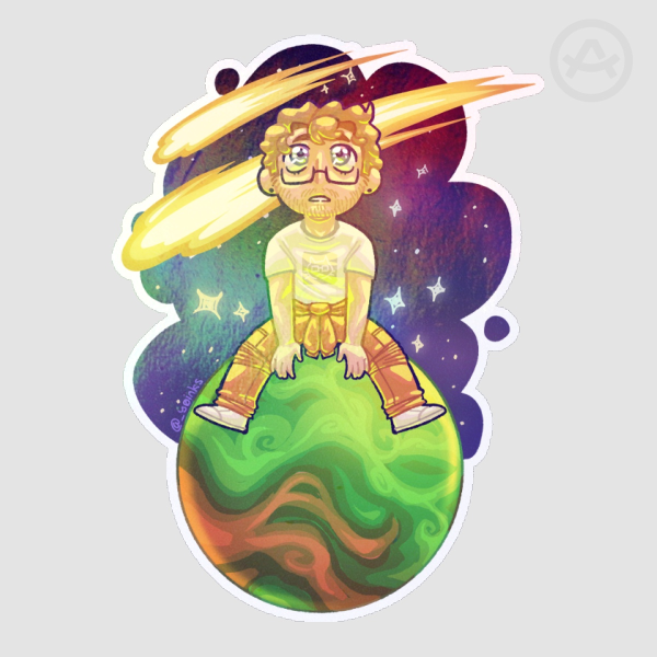 Grace on Adrian Holographic Sticker