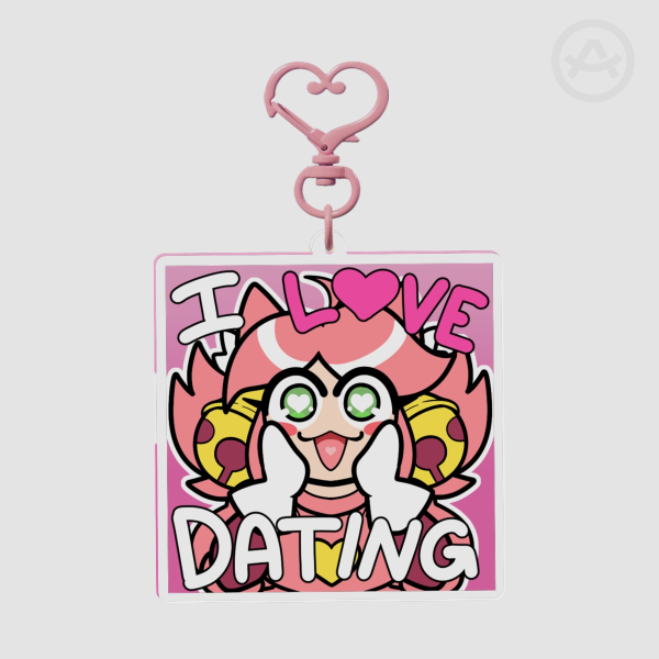 Pink/Mew Mew Acrylic Keychain
