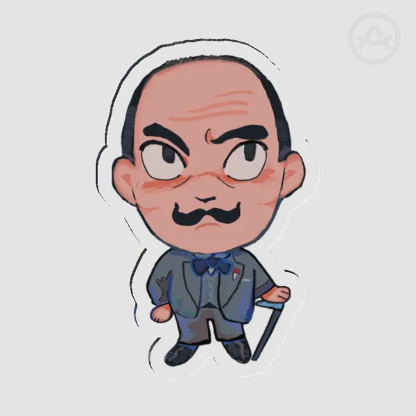 Hercule Poirot pin