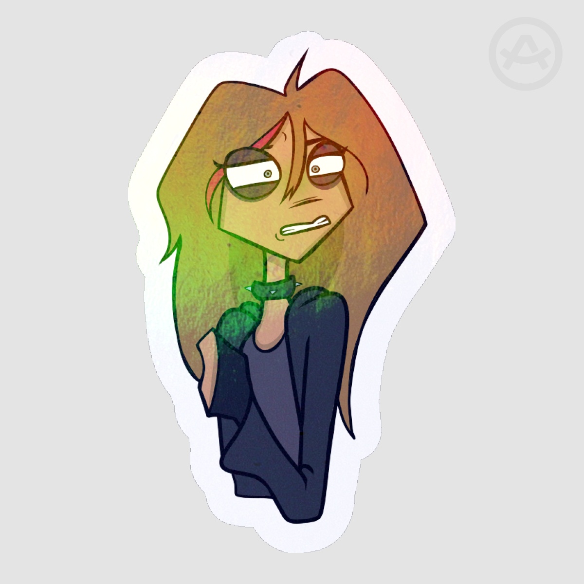 Roxanne (Metal Family OC) Disgust Die cut sticker