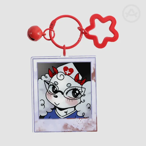 Fluffy Nurse Acrylic Keychain