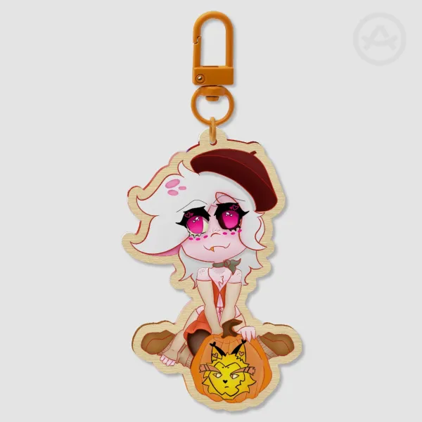 Angel Dust Wood Keychain