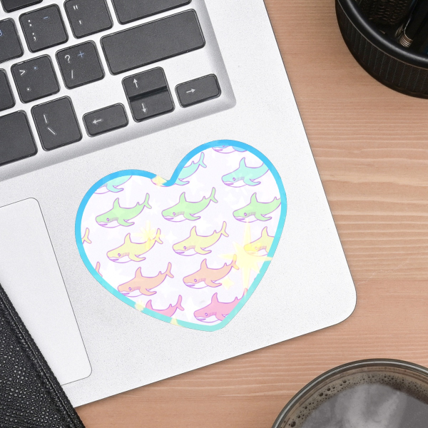Rainbow Blahaj Ikea Colored Edge Die Cut Sticker