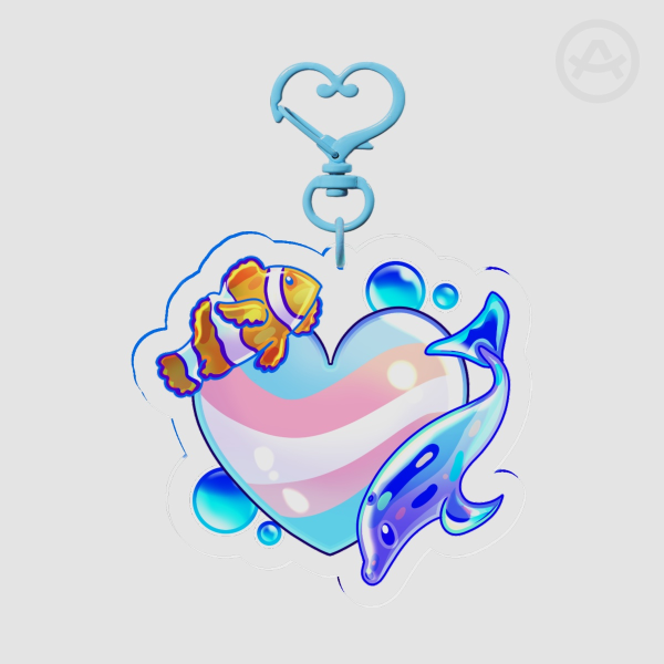 Transgender Frutiger Aero Acrylic Keychain