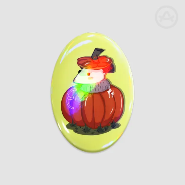 Pumpkin Possum Oval Badge
