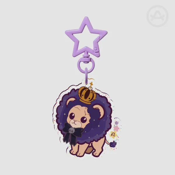 Cosmic Cuties Leo Keychain | Goth Kawaii Zodiac Acrylic Charm