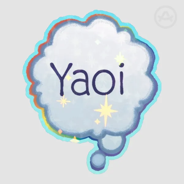 Yaoi thought bubble Stickers