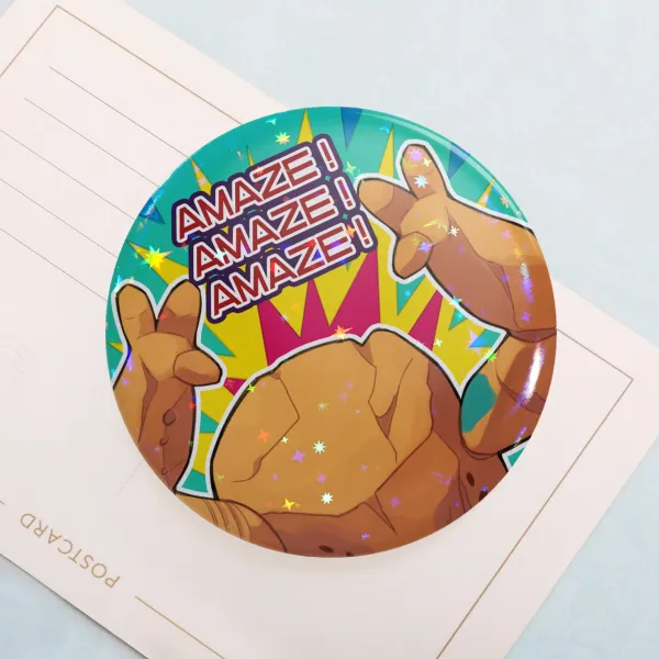 Amaze Rocky button pin