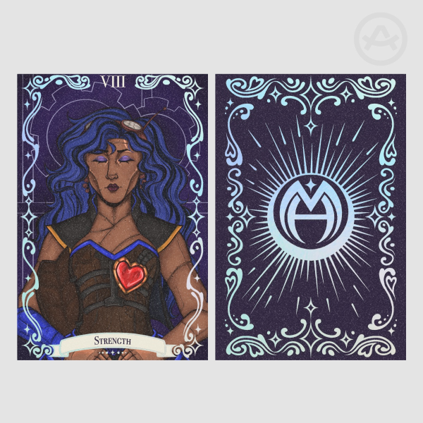Monster robot Holographic Tarot Card