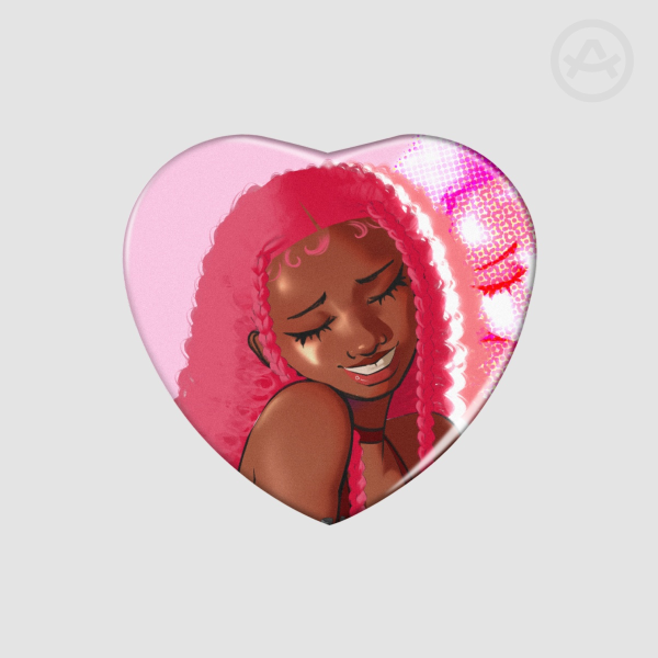 Sierra Heart Shape Holographic Badges
