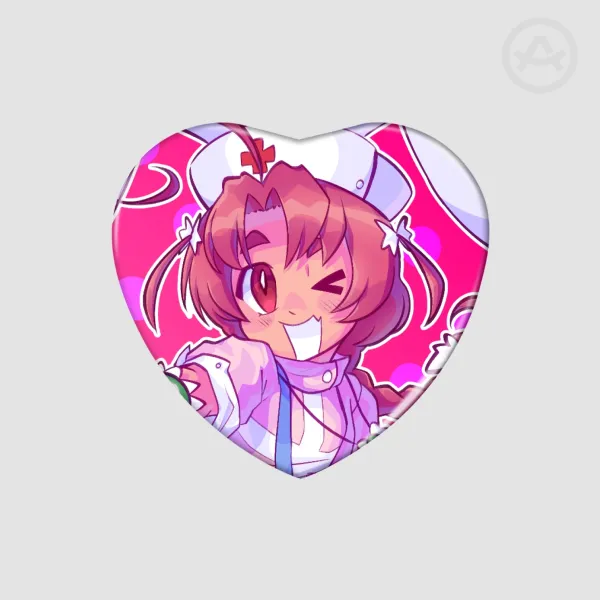 Nurse Witch Komugi heart shape badge!