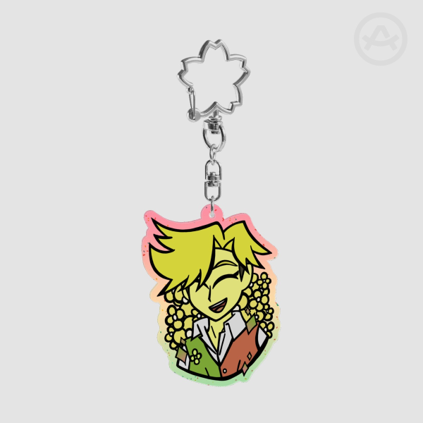 Glitter Acrylic Keychain - Flowery