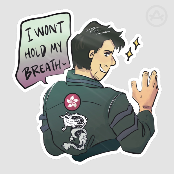 [COBRA KAI] "I Won't Hold My Breath" Sensei Wolf Die Cut Sticker