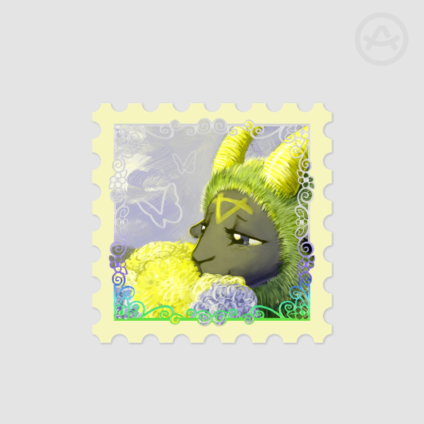 Thinking of You - Silver Holo Stamp Sticker