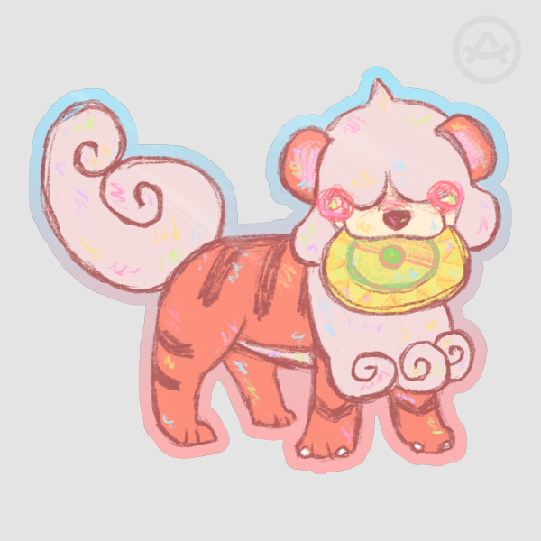 Dog disk Sticker