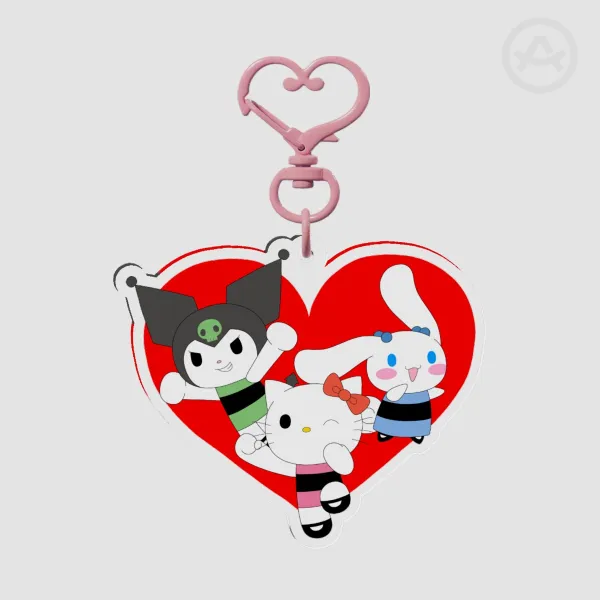 SanrioxPPG: The Whole Team Acrylic Keychain