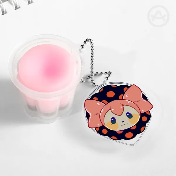 🍮Sweets Witch Pudding - Pink Squishy Keychains