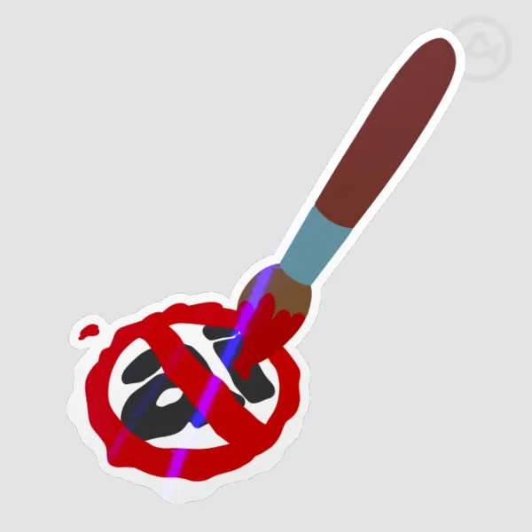Anti-Ai - Paintbrush - Die Cut Stickers