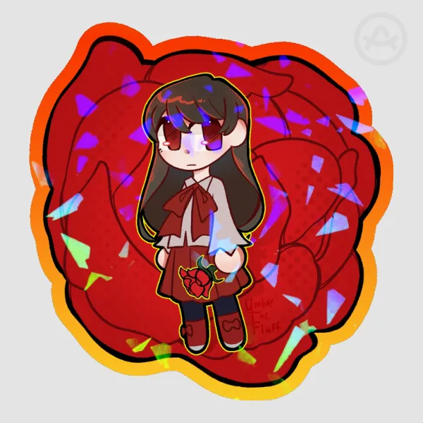 Chibi Ib rose sticker