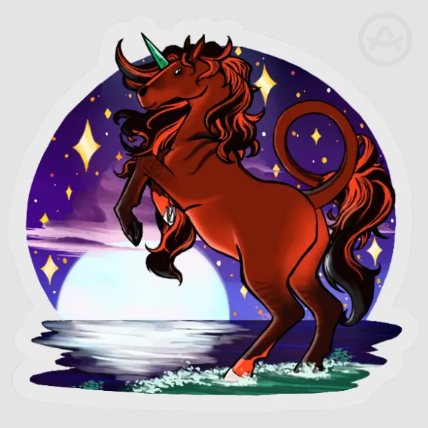 Proud Unicorn Clear PET Vinyl Die Cut Stickers