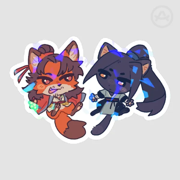 BinQuan Fox&Cat Sticker