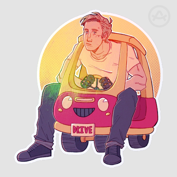 Driver Holographic Sticker